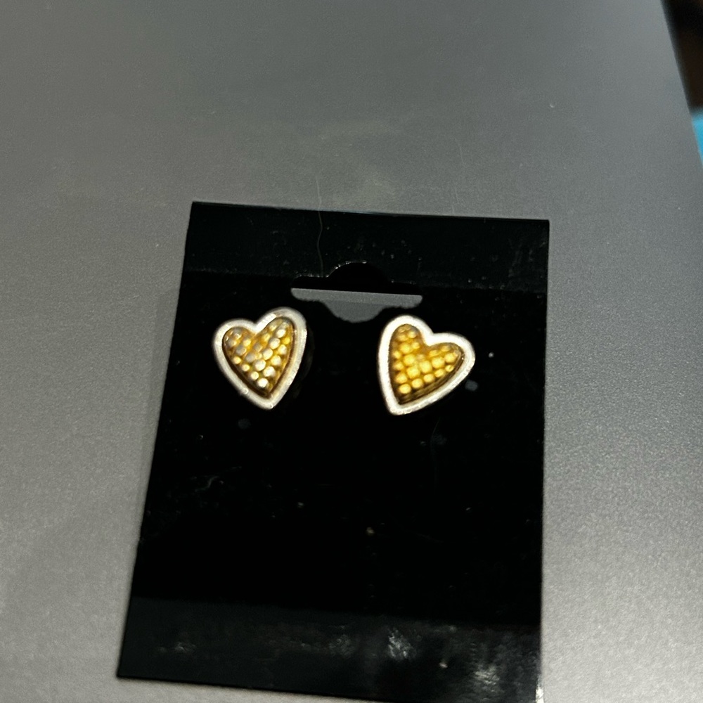 Brighton Two Tone Heart Stud Earrings - Make an Offer!